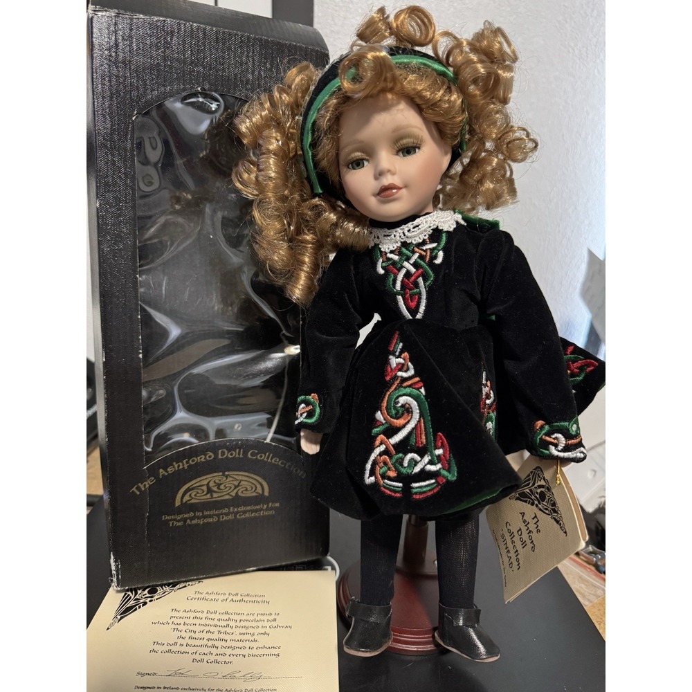 Irish Doll porcelain Ashford Collection  12" With Box